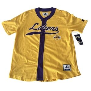 Starter Los Angeles Lakers Gold Jersey Men's Large NWT